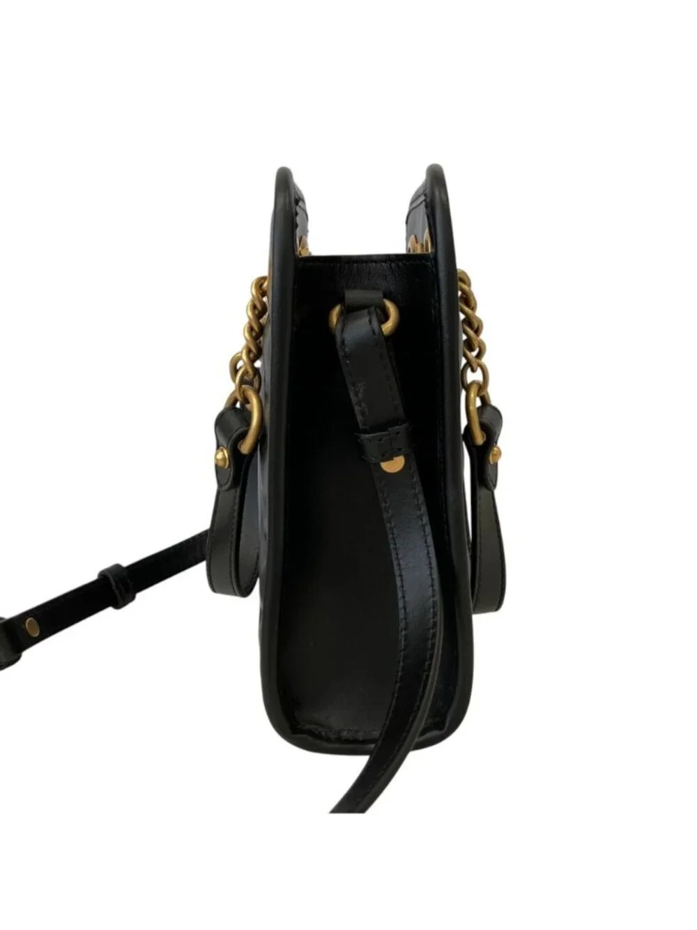 Gucci GG Marmont Quilted Leather Shoulder Bag Black